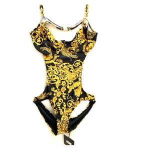 MinkPink black and gold luxe Monokini